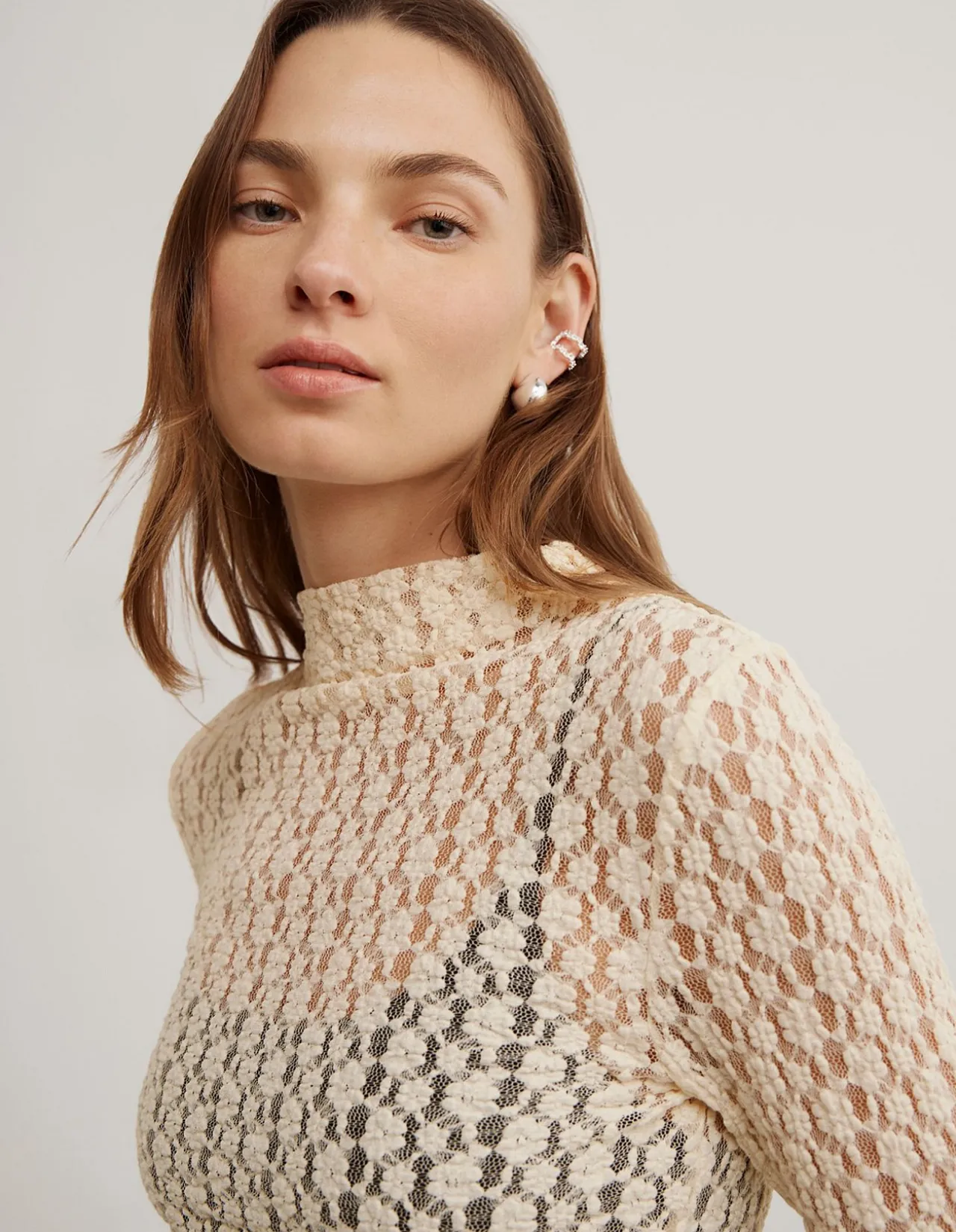 Textured Long Sleeve Top