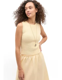 TEXTURED COTTON KNIT TOP