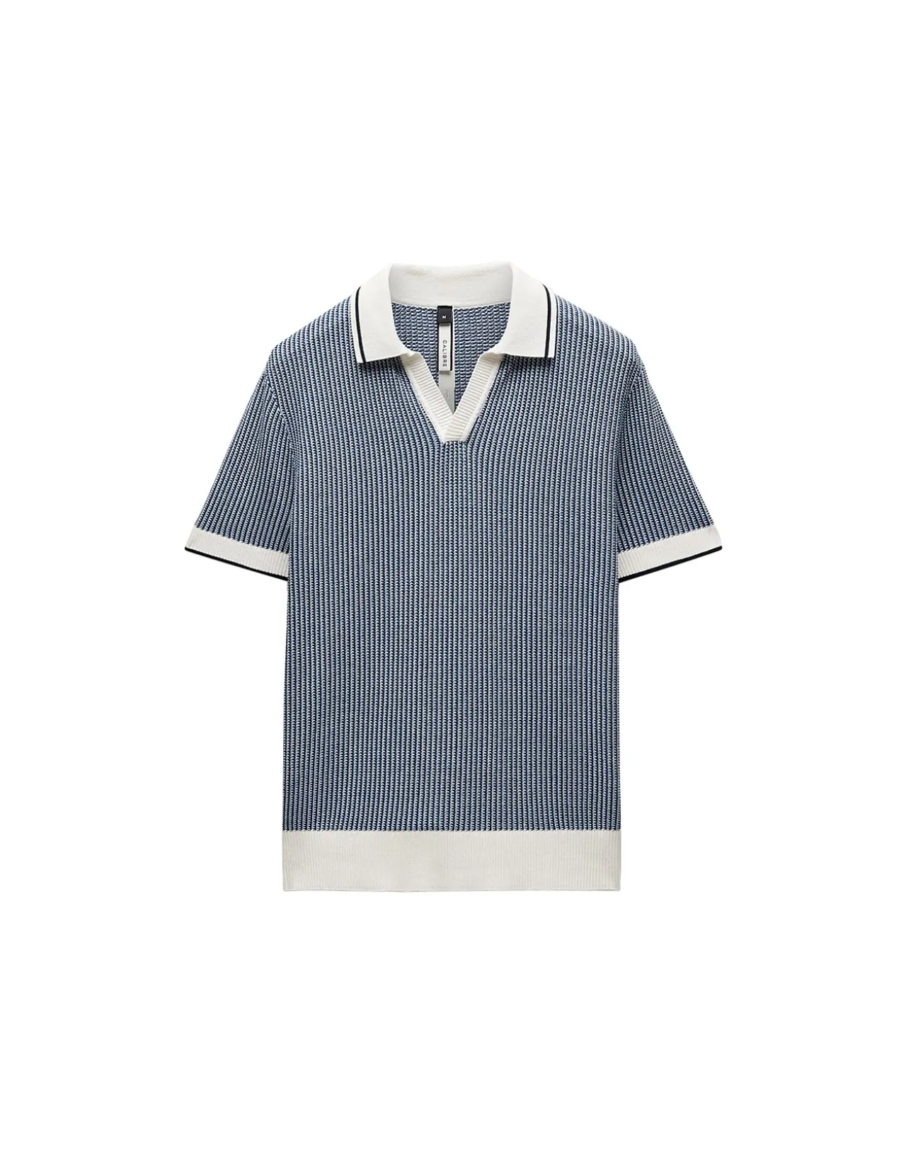 TEXTURED STITCH KNIT POLO