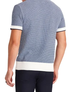 TEXTURED STITCH KNIT POLO