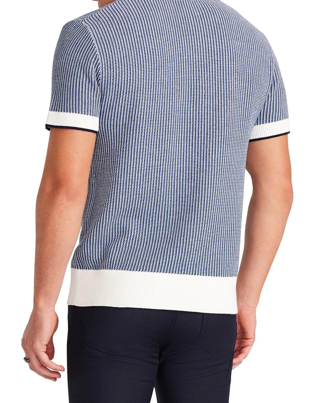 TEXTURED STITCH KNIT POLO