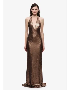 THE PLUNGE SEQUIN JERSEY DRESS