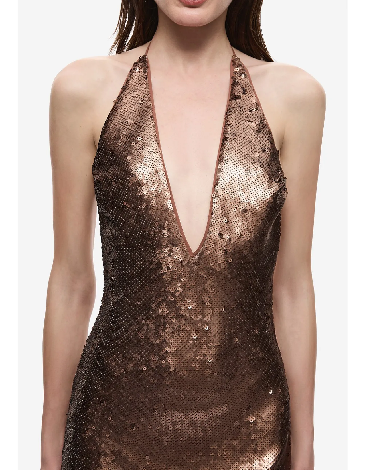 THE PLUNGE SEQUIN JERSEY DRESS