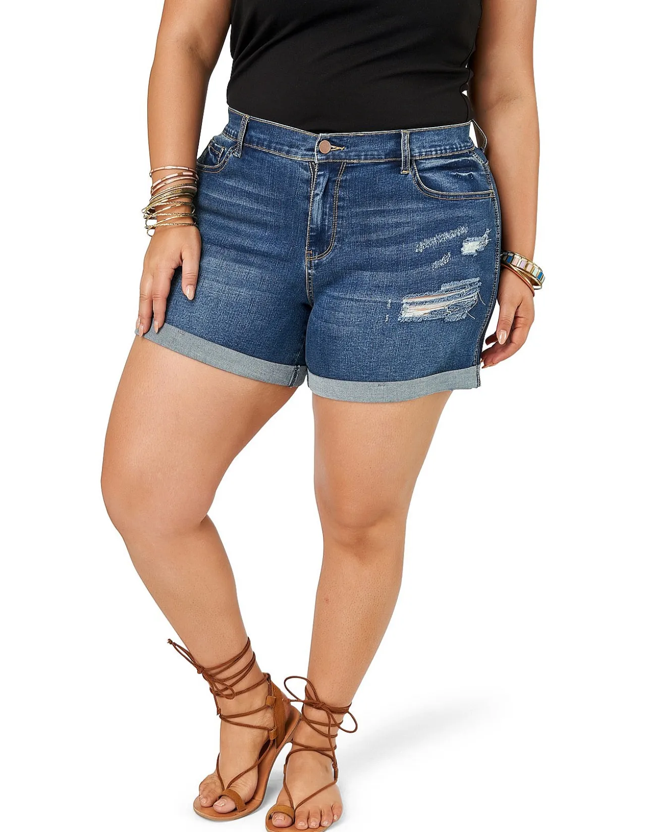 THE POETIC GYPSY - LORILI DISTRESSED DENIM SHORT