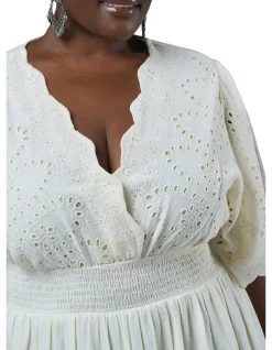 THE POETIC GYPSY-ARTISAN BRODERIE MAXI DRESS
