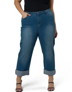 The Chain High Rise Straight Leg Boyfriend Jean