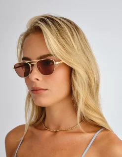 THE CHLOE GOLD AVIATOR SUNGLASSES
