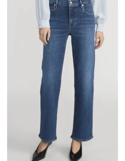 The Mellow Mid Rise Ankle Straight Leg Jeans