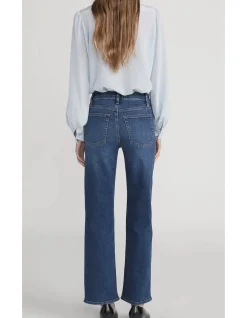 The Mellow Mid Rise Ankle Straight Leg Jeans
