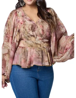 THE POETIC GYPSY-AURA PEPLUM BLOUSE