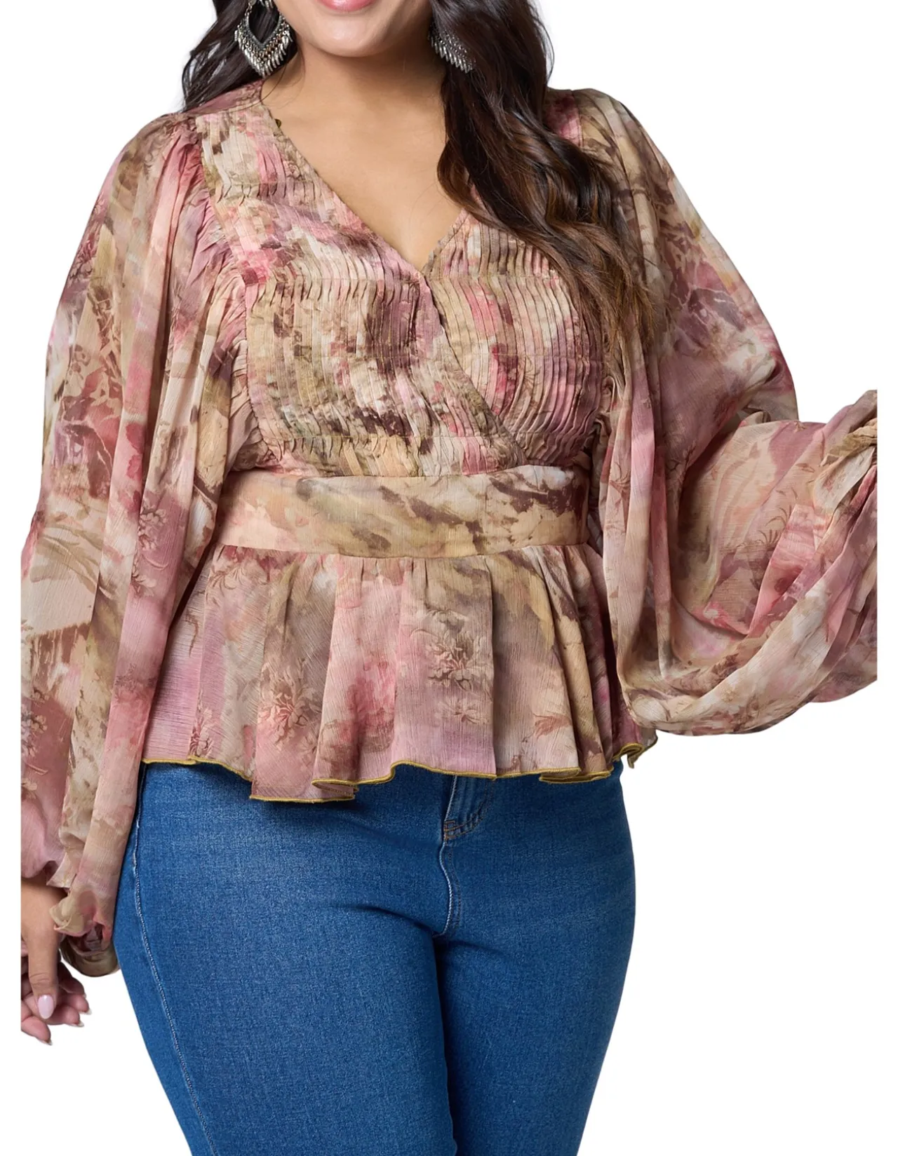 THE POETIC GYPSY-AURA PEPLUM BLOUSE
