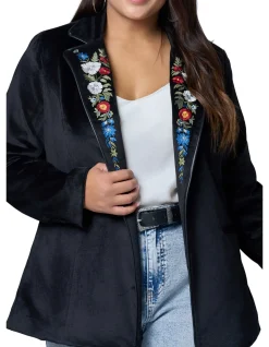 THE POETIC GYPSY-DREAMSCAPE VELVET BLAZER