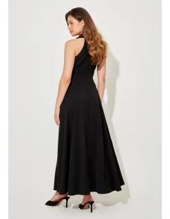 The Ultimate Muse Flowy Collar Maxi Dress