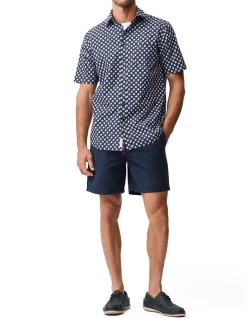 THOMSONS CROSSING SHORT SLEEVE SHIRT - NAVY