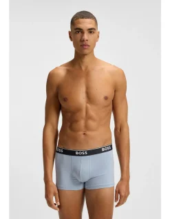 Three-pack of stretch-cotton trunks with logo waistbands
