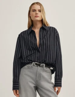 Tie Back Pinstripe Shirt