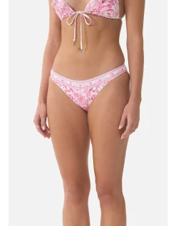 TIE FRONT TRI BIKINI TOP W FRILL NECK