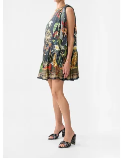 TIE ONE SHOULDER SHORT DRESS