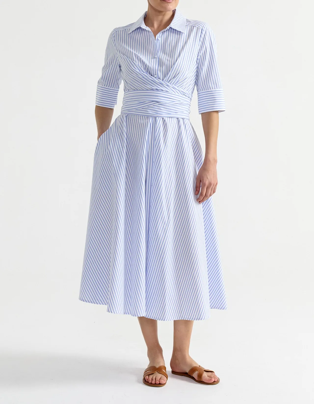 TIE FRONT SHIRT DRESS