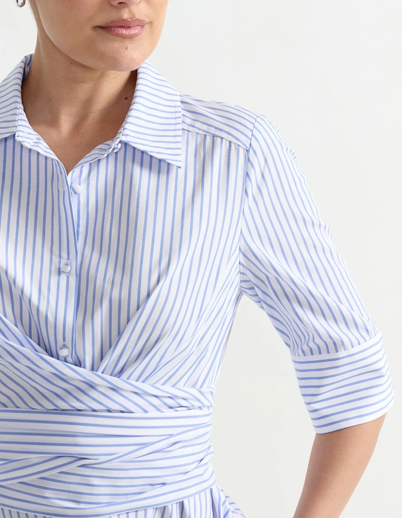 TIE FRONT SHIRT DRESS