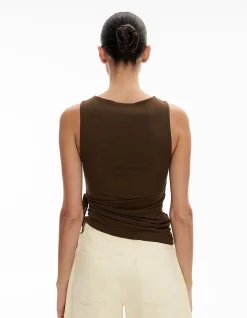 Tie Side Mesh Tank Top