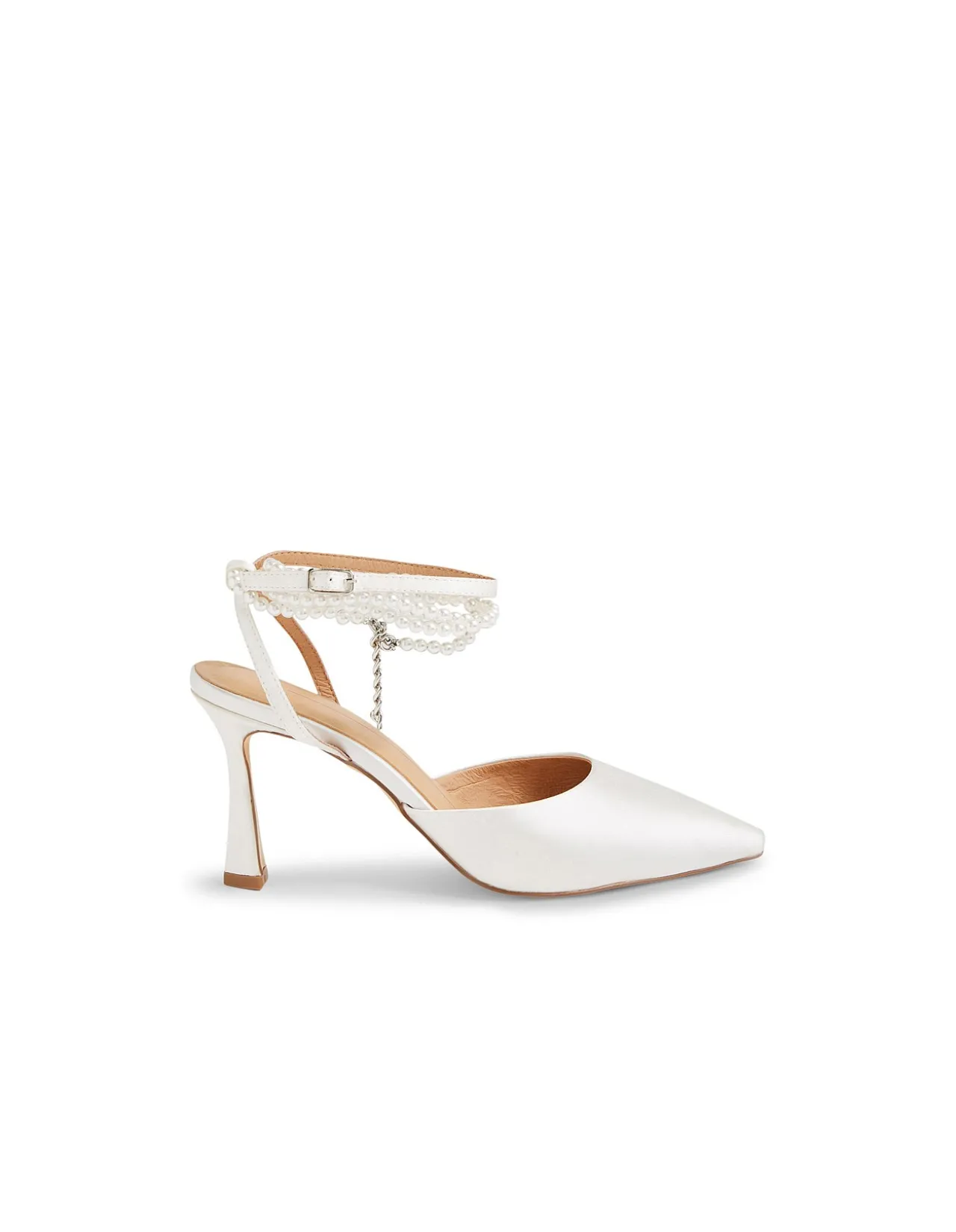 TIETHEKNOT Pearl Ankle Strap Heeled Pumps