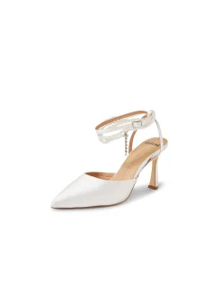 TIETHEKNOT Pearl Ankle Strap Heeled Pumps