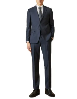 Timeless Notch Lapel Wool Jacket Navy