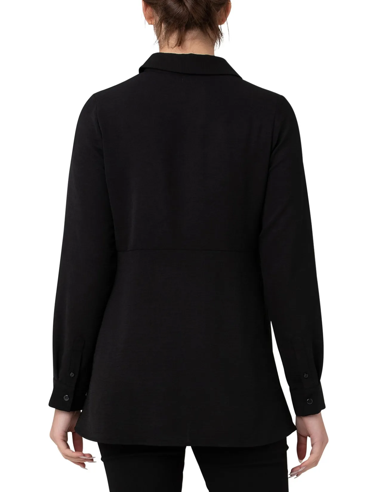 Tina Peplum Shirt Black