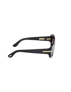 TOM FORD ICON FT1253-F - SHINY BLACK WOMEN'S SUNGLASSES