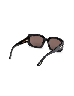 TOM FORD ICON FT1253-F - SHINY BLACK WOMEN'S SUNGLASSES
