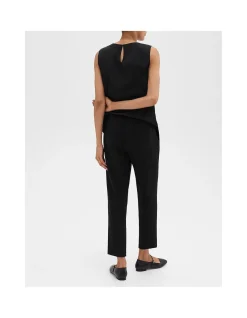 Treeca Pull-On Trousers in Admiral Crepe