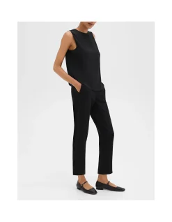 Treeca Pull-On Trousers in Admiral Crepe