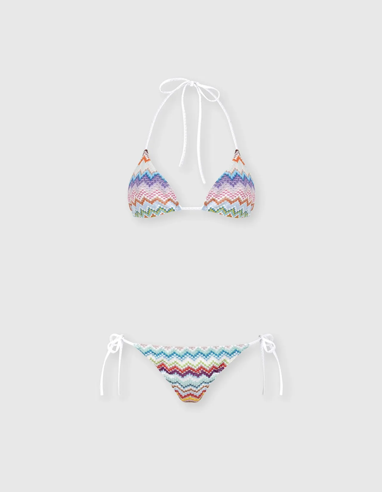 Triangle Bikini Zigzag Pixel Lamé