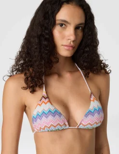 Triangle Bikini Zigzag Pixel Lamé