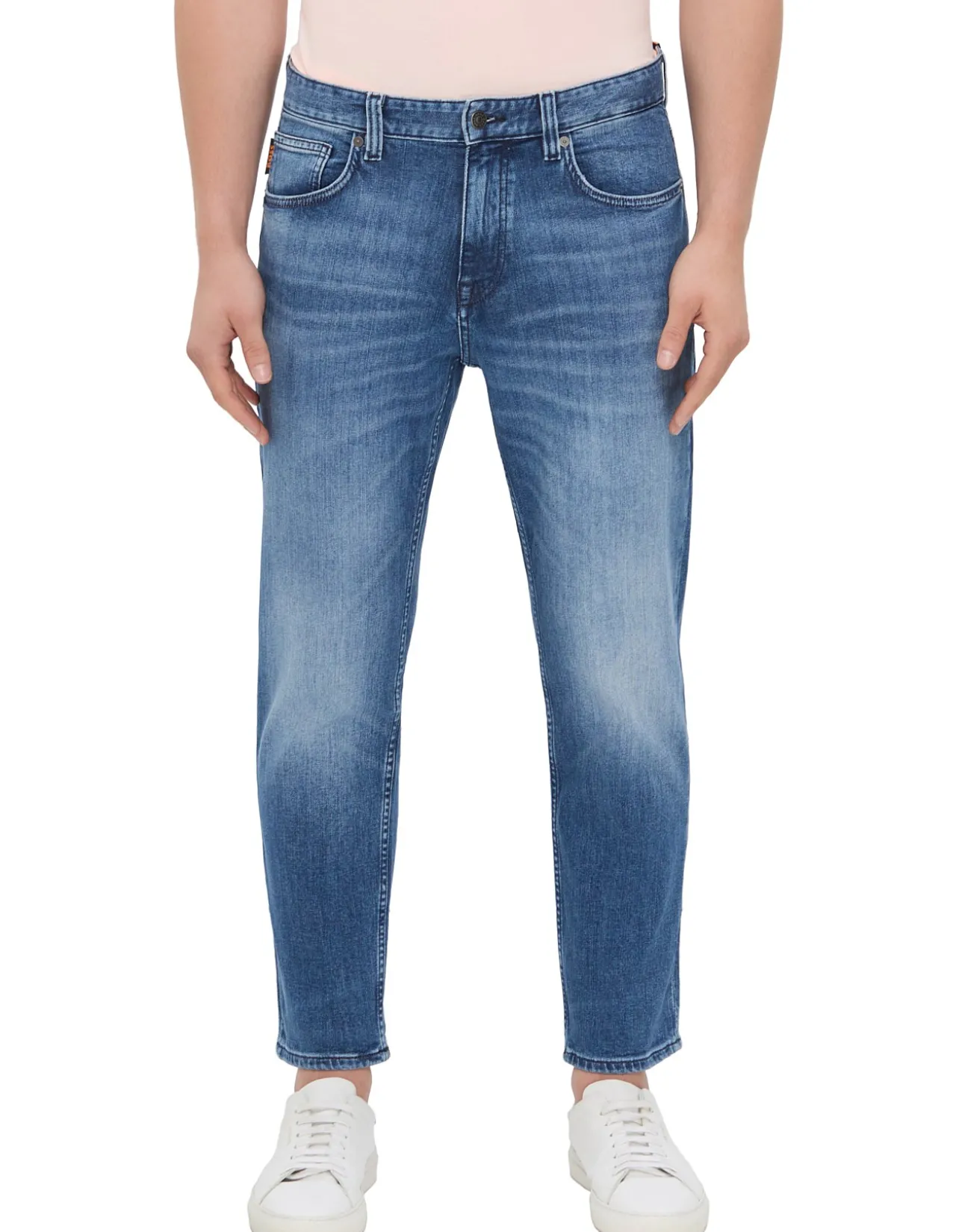 Troy Cropped Tapered Stretch Denim Jeans