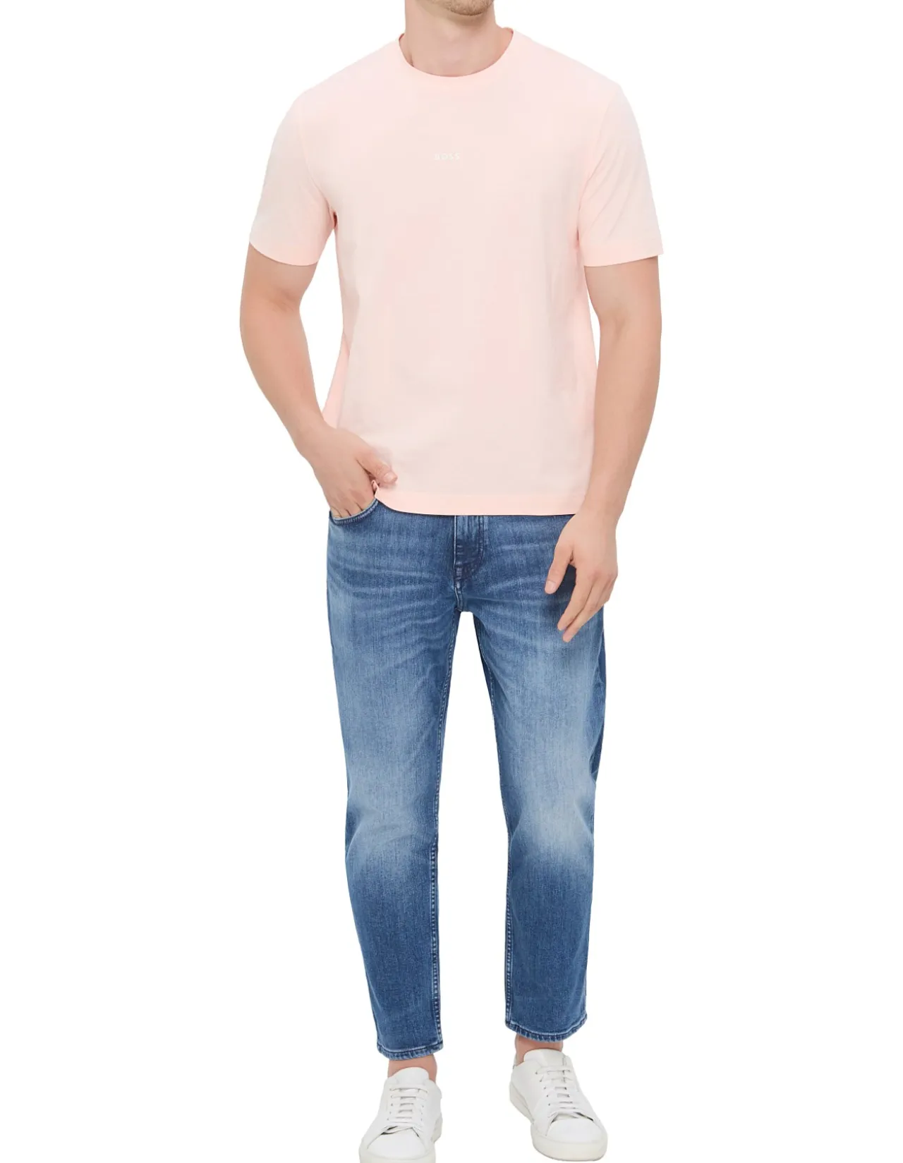 Troy Cropped Tapered Stretch Denim Jeans