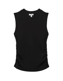 Trudy Ruched Ribbed Sleeveless Vest
