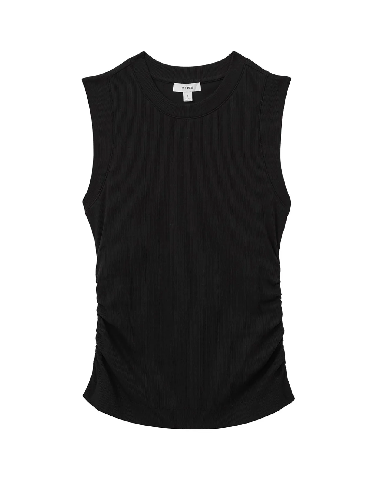 Trudy Ruched Ribbed Sleeveless Vest