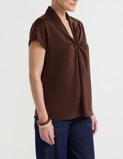 TUCK FRONT SHORT SLEEVE TOP