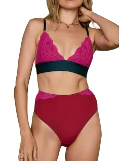 TULASI MICROFIBRE AND LACE HIGH WAIST KNICKER