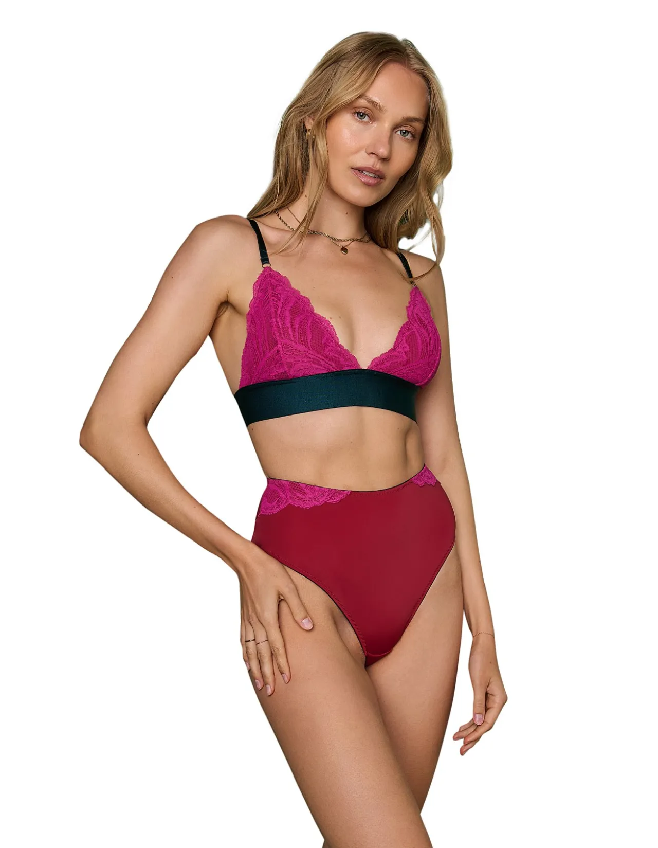 TULASI MICROFIBRE AND LACE HIGH WAIST KNICKER