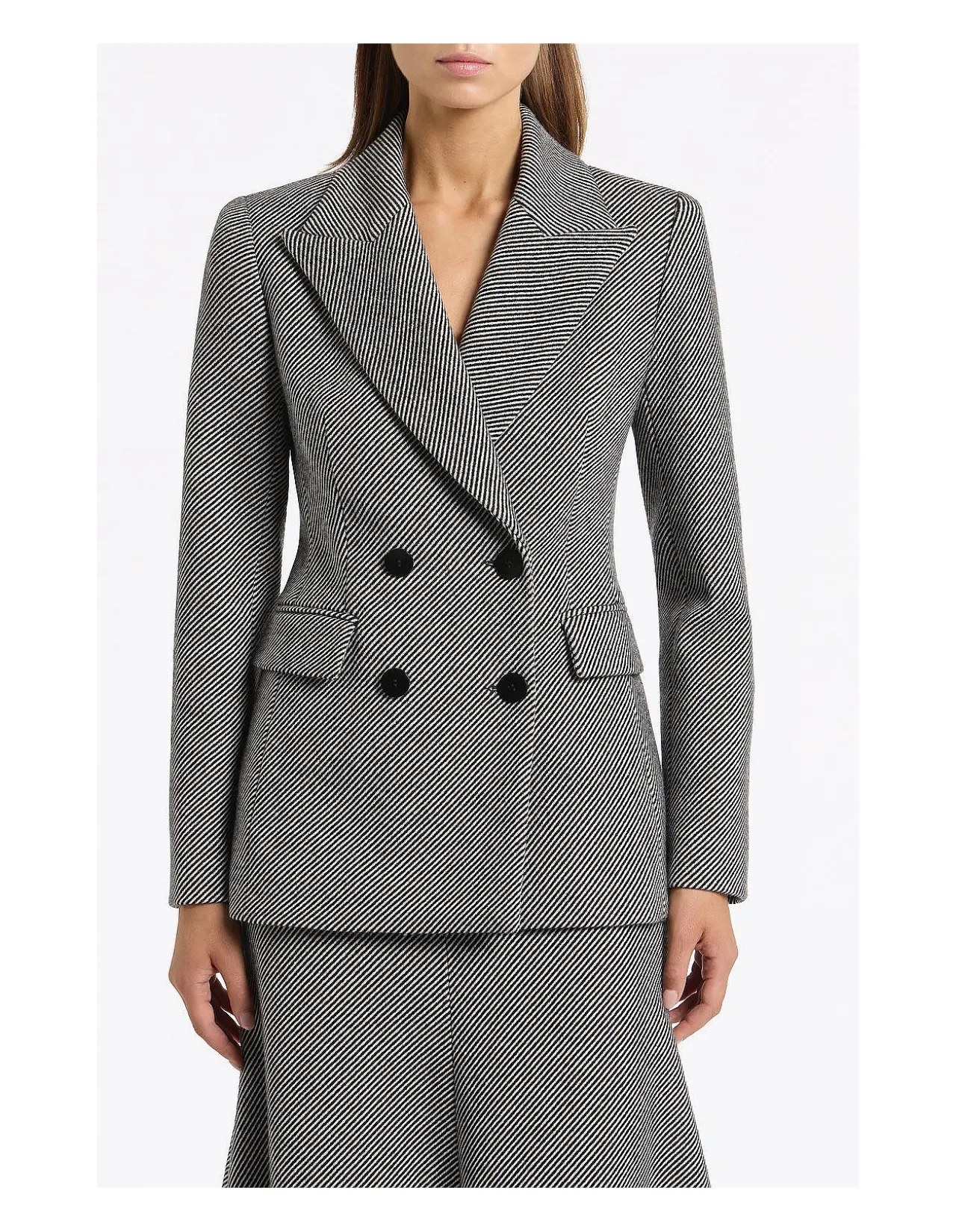 TWILL COATING DOUBLE BREASTED BLAZER