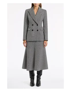 TWILL COATING DOUBLE BREASTED BLAZER