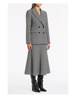 TWILL COATING DOUBLE BREASTED BLAZER