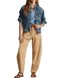 TWILL CURVED TAPERED PANT
