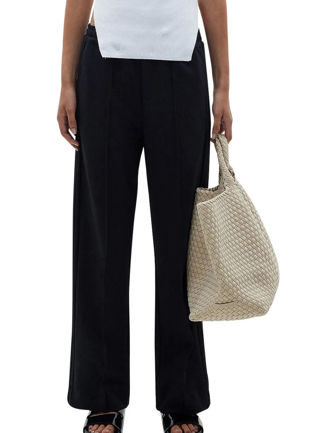 Twill Pinstitch Detail Pant