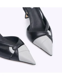 TWIST LEATHER SLING BACK