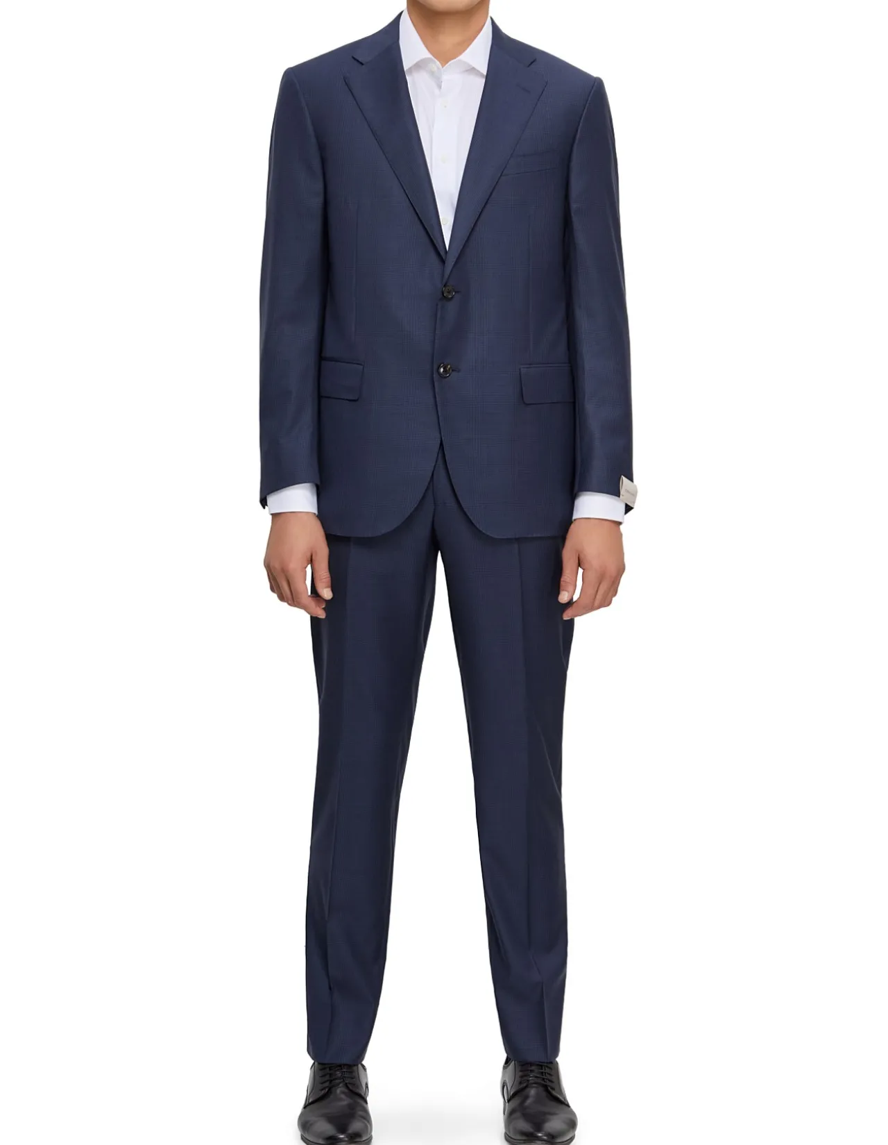 TWO BUTTION OVERCHECKED TWILL WOOL SUIT SET