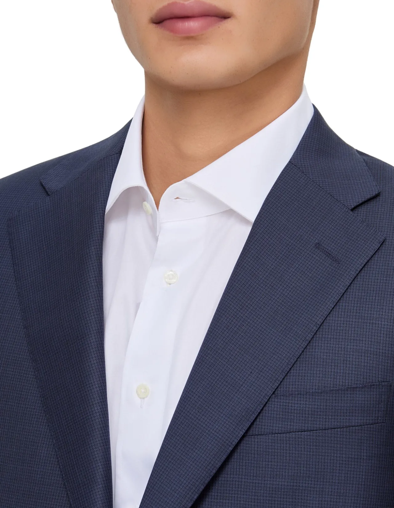 TWO BUTTION OVERCHECKED TWILL WOOL SUIT SET